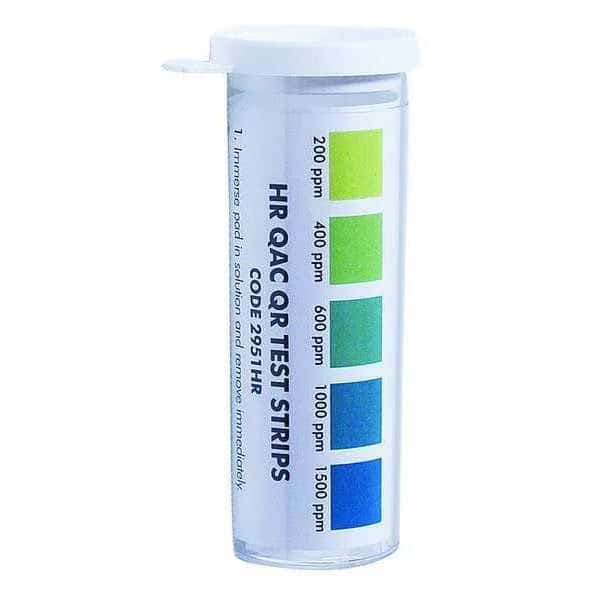 Test Strip, QAC, 200 to 1500 PPM, PK50, LAMOTTE, Mfr# 2951HR