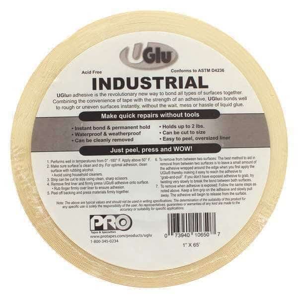 Adhesive Tape, 1" x 65 ft. Roll, Amber