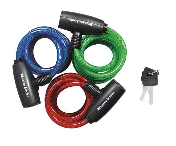 Keyed Cable Locks Kit, PK3, MASTER LOCK, Mfr# 8127TRI
