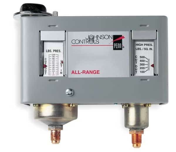 Dual Pressure Control,SPST, Mfr#: P170LB-6C, JOHNSON CONTROLS