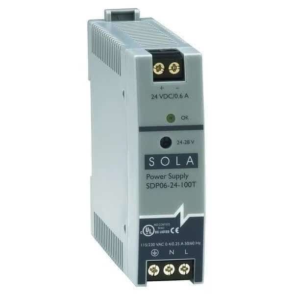 DC Power Supply, 24-28VDC, 0.6A, 47-63Hz, SOLAHD, Mfr# SDP0624100T