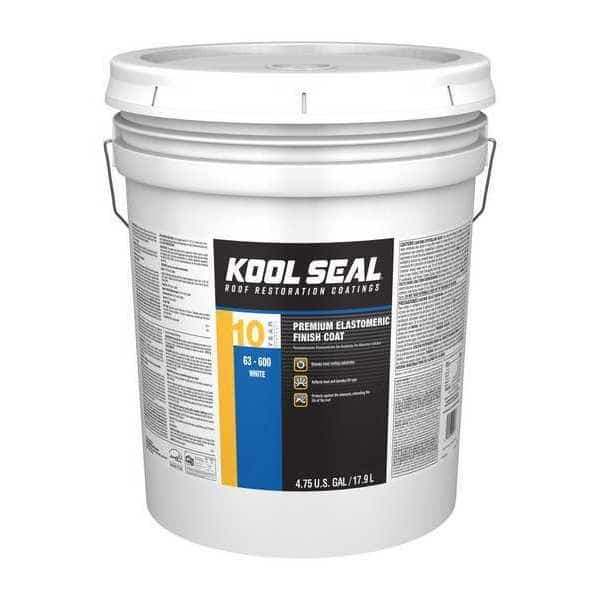 Elastomeric Roof Coating, 4.75 gal, Pail, White