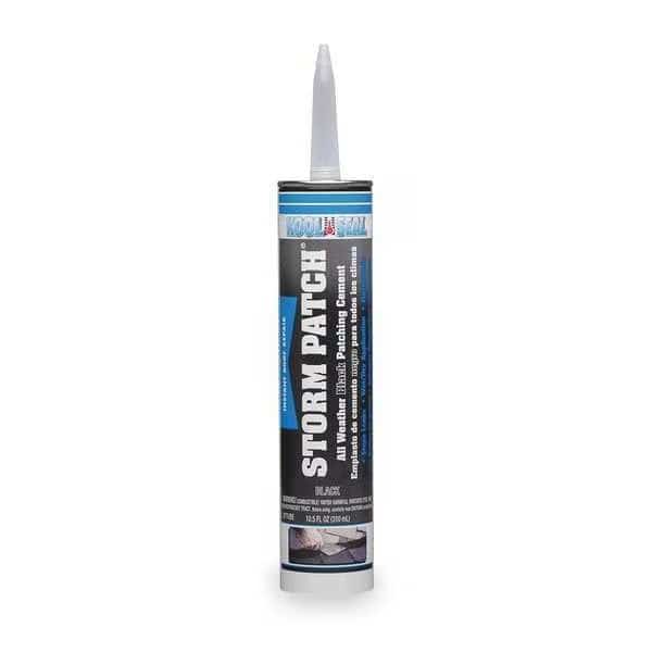 Rubberized Cement Patch, 10.5 oz, Tube, Black, Storm Patch