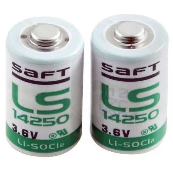 Lithium Battery, 1/2 AA 3.6V DC 2 PK