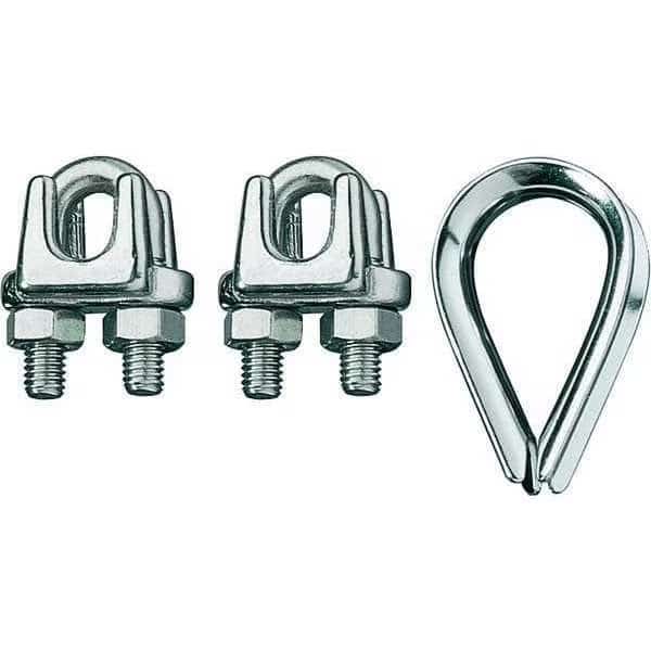 Wire Rope Clip and Thimble Kit,1/4 In, Mfr#: ID003404-06, RONSTAN