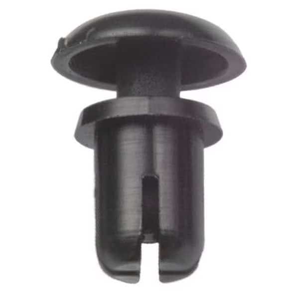 Push-In Rivet, Dome Head, 0.102 in Dia., 1/6 in L, Nylon Body, 20 PK