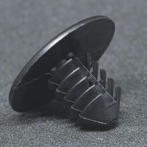 Push-In Rivet, Dome Head, 1/4 in Dia., 3/7 in L, Nylon Body, 20 PK