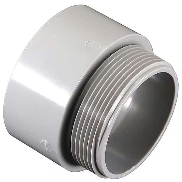Conduit Fitting Adapter, 2 in, Threaded, PVC, PVC Coated