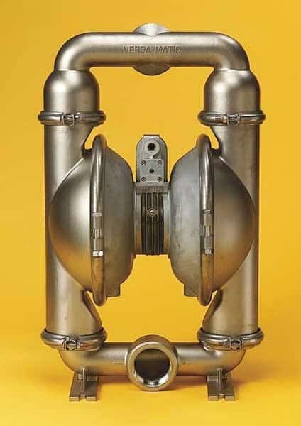 Double Diaphragm Pump, Stainless steel, Air Operated, PTFE, 230 GPM