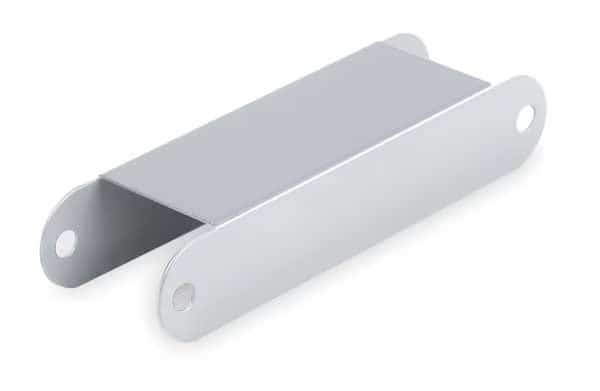 Row Spacer, Teardrop, 2 in H, 10 in W, 12 in D, Gray