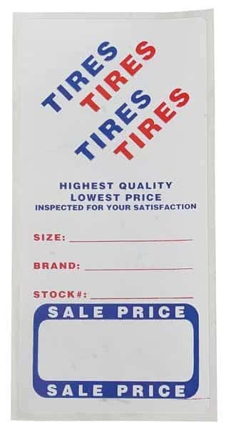 Adhesive Tire Lbl,Roll,Paper,PK500, Mfr#: M-FB-P9943-79, SLIP-N-GRIP