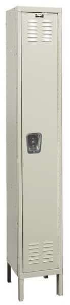 Wardrobe Locker, 12 in W, 18 in D, 78 in H, (1) Tier, (1) Wide, Tan
