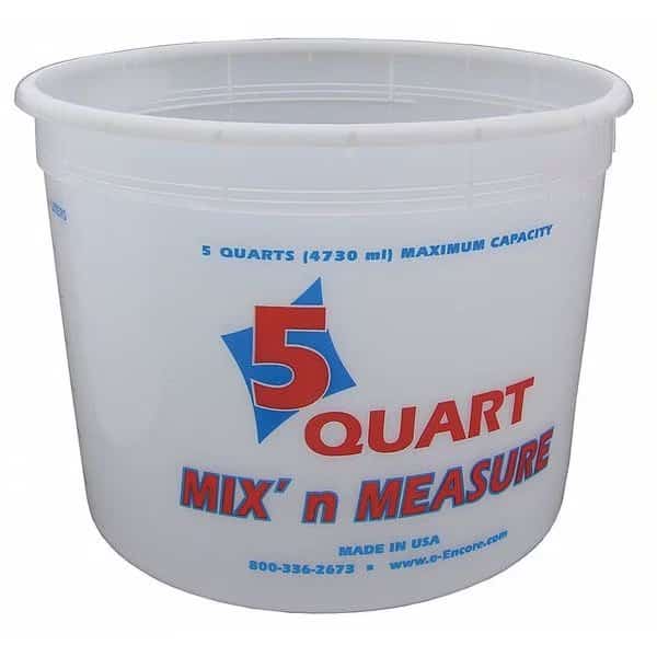Paint Mix and Measure Container, HDPE, 5 qt