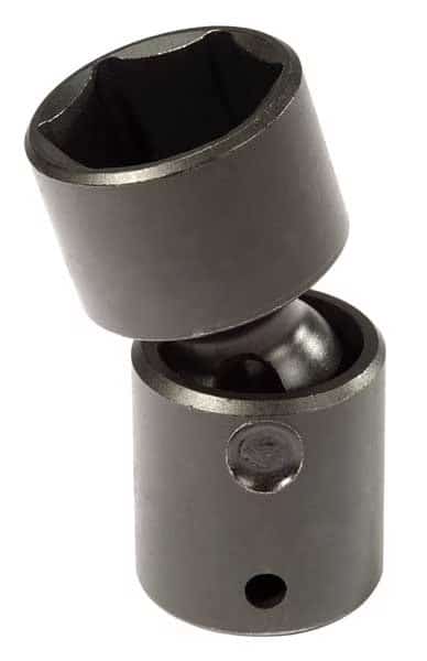 1/2 in Drive Flex Impact Socket, SAE, black oxide, 2 9/16 in L
