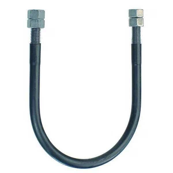 Cushioned U-Bolt, 5/8"-11, 6 3/4 in Wd, 6 1/8 in Ht, Plastic Steel