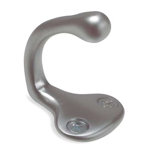 Coat and Garment Hook, Brass, 1-1/8 In