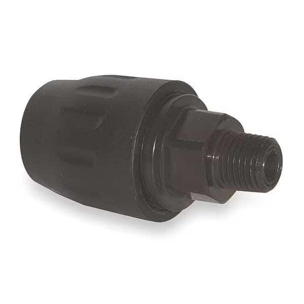 Tubing Fitting, 1-1/2" Tube Size, Polyamide, Black