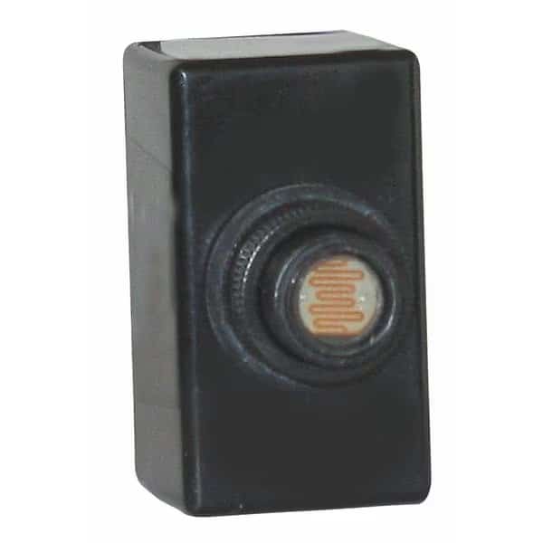 Photocontrol, 120V AC, 2000 W, 16.7 A, SPST, Flush/Box, Lexan, Black