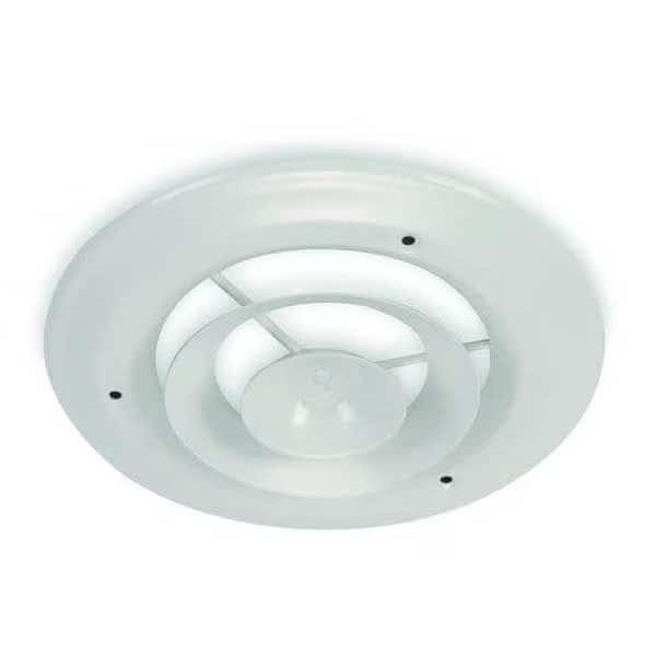 8 in Round Step-Down Diffuser, White