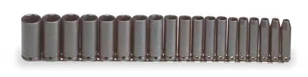 3/8" Drive Impact Socket Set, Metric, 19pcs