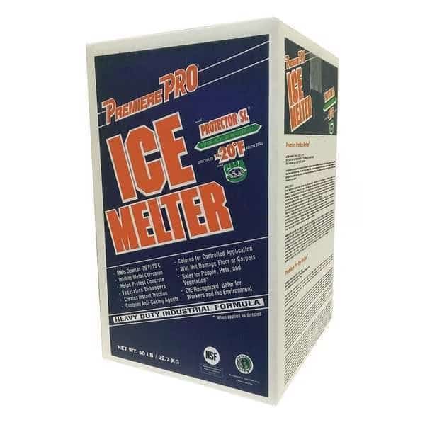 50 lb Carton Ice Melt, Granular, -20 Degrees F, Pink