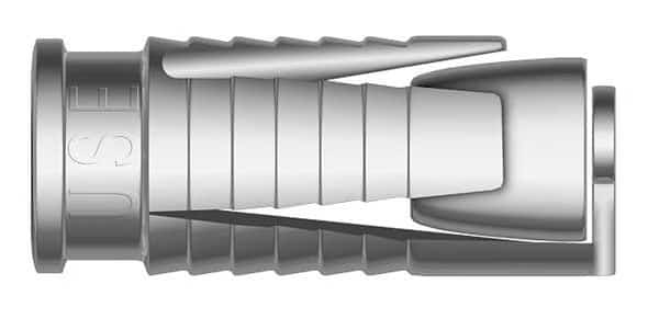 Forway Double Lag Shield, 1-1/8" Dia, 2-5/8" L, Alloy Steel Plain, 50 PK
