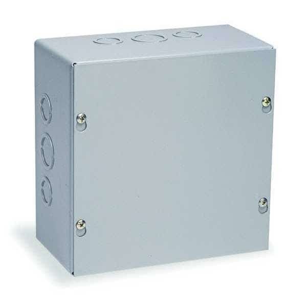 Captive Screws Electrical Enclosures, 6 in H, 4 in D, 4 in W, 1, Steel
