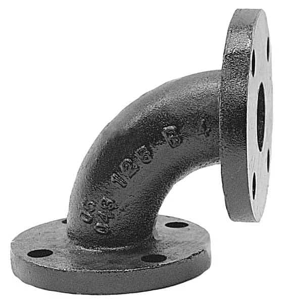 90 Degree Long Sweep Elbow 90 Degree Long Sweep Elbow, 3" Pipe, Flanged, Cast Iron, Class 125