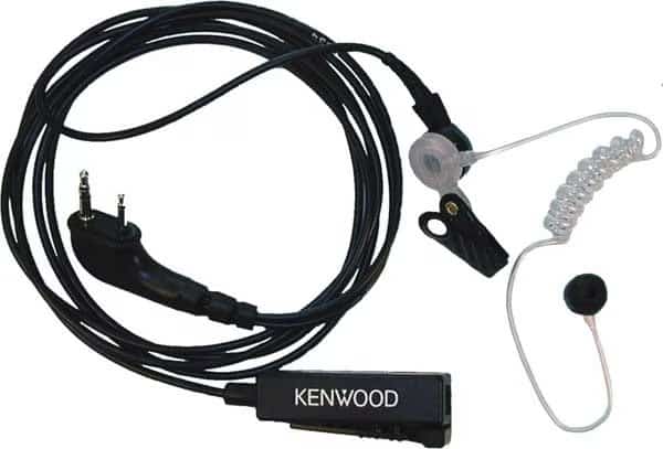 Two-wire Palm Mic with Earpiece, Black