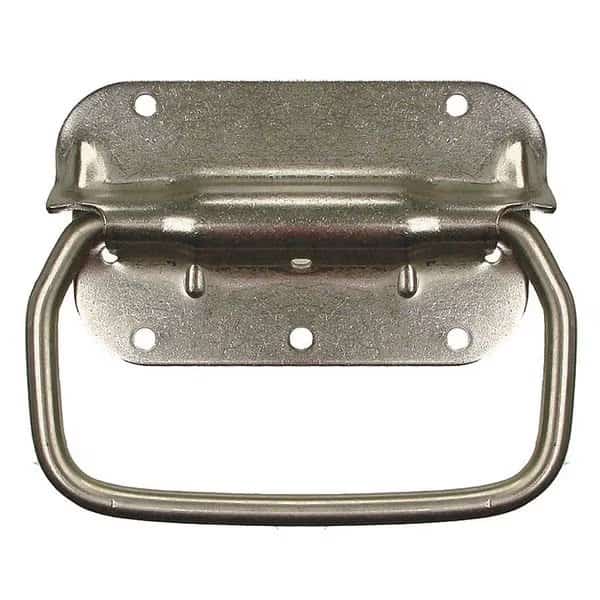 Folding Pull Handle, Steel, Natural, Unth. Through Holes
