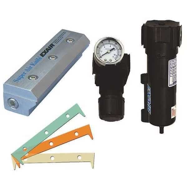 Air Knife Kit, 1/4 In NPT, 3 In L, Al