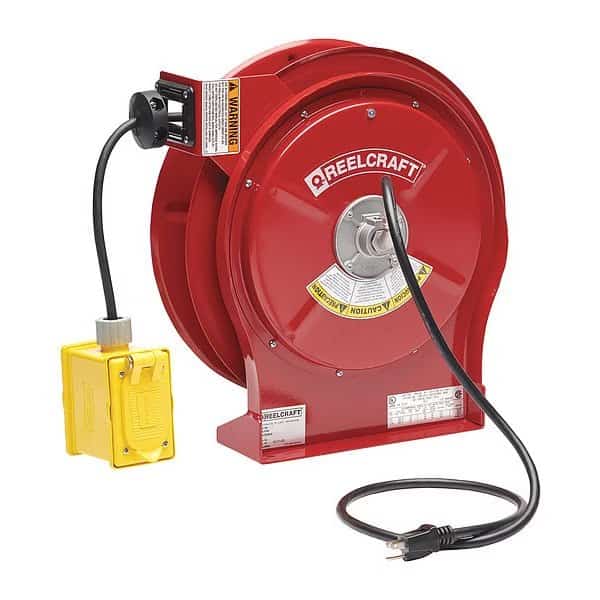 Retractable Cord Reel with 50 ft. Cord 2-Outlet 12/3