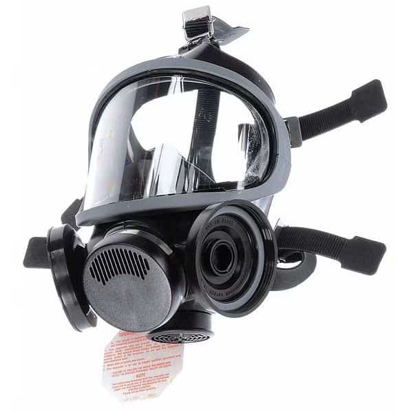 Full Face Respirator, Ultra-Twin, Not Rated, Threaded, Size S , Cartridges Included0