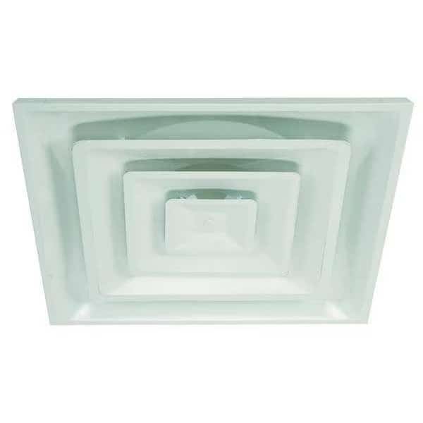 10 in Square 3 Cone Diffuser, White