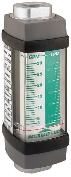 Flowmeter, GPM/LPM 0.1-1.0 / 0.5-3.75, Hedland, Mfr#: H213A-010