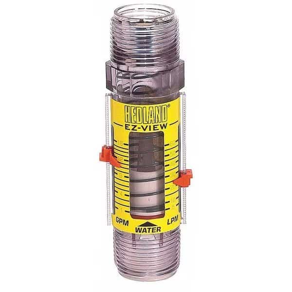 Flowmeter, GPM/LPM 1.0 - 10 / 4-35, HEDLAND, Mfr# H621-010