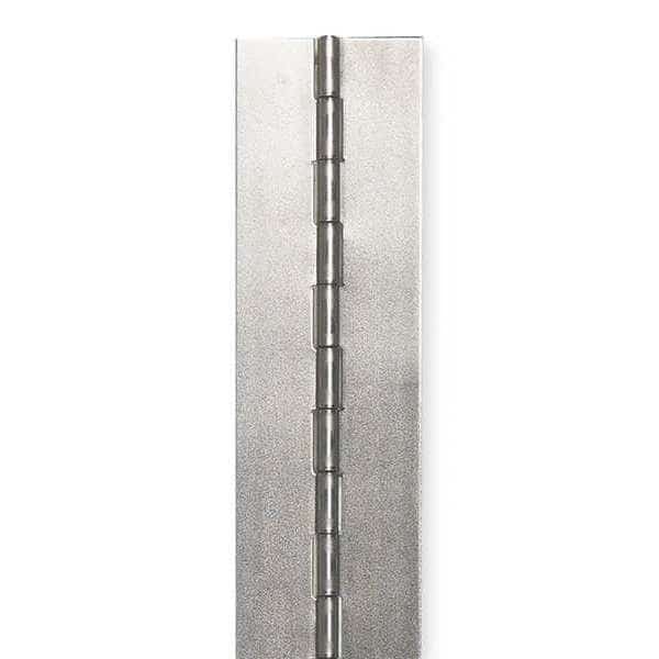 Piano Hinge, Steel, Full Surface Mounting, 1 in Leaf W x 96 in Leaf H, Steel