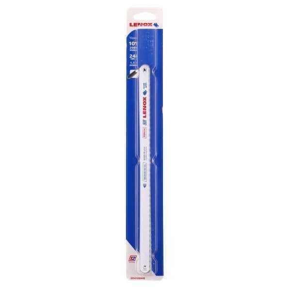 Hacksaw Blade, 10In, 24TPI, Bi-Metal, PK10