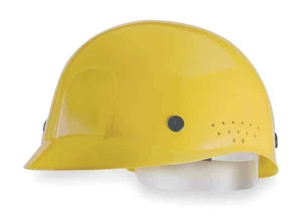 Bump Cap, Front Brim, Perforated Sides, Pinlock Suspension, 6 1/2 to 8, Yellow