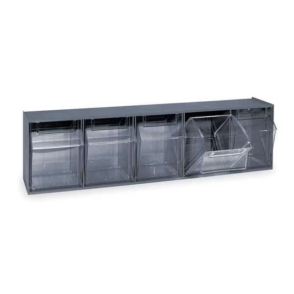 Plastic Tip-Out Bin Gray