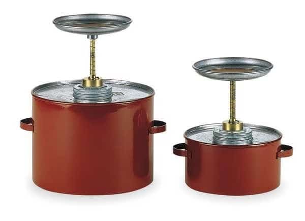 Plunger Can, 1 qt., Galvanized Steel, Red