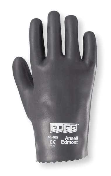 Coated Gloves, Nitrile, Sandy, Full, 3 Abrasion Level, Gray, 7 1 PR