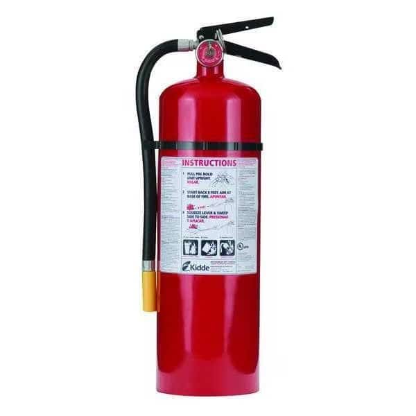 Fire Extinguisher, Class ABC, UL Rating 4A:60B:C, Rechargeable, 10 lb capacity, 20 ft Range, KIDDE, Mfr# PRO10MP