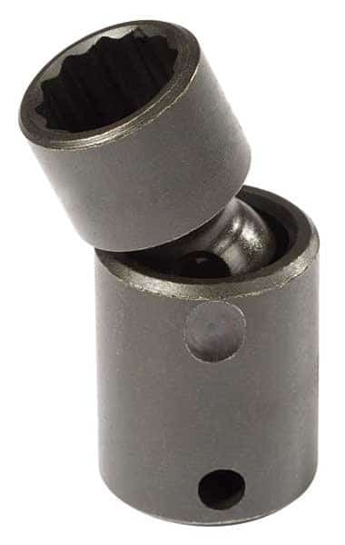 3/8 in Drive Flex Impact Socket, Metric, black oxide, 1 3/32 in L