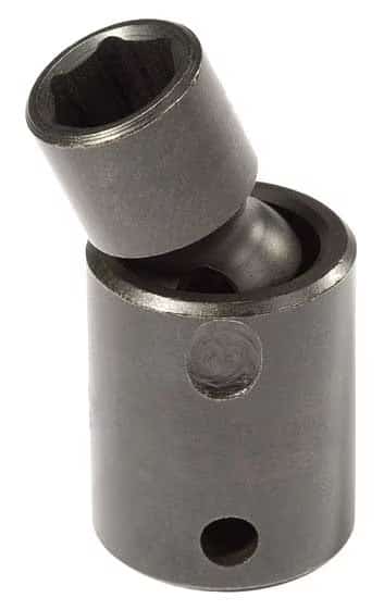 3/8 in Drive Flex Impact Socket, Metric, black oxide, 2 1/16 in L