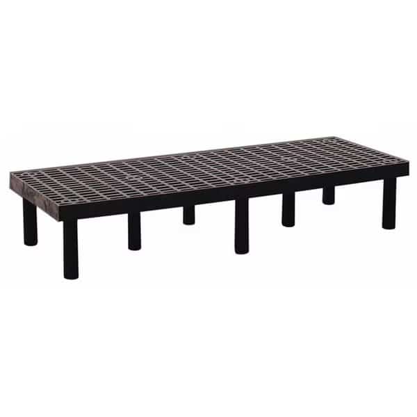 Dunnage Rack, Grid, HDPE, 1000 lb Load Capacity, 12 in H x 24 in W x 66 in D