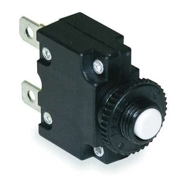 Panel Mount Circuit Breaker, 20 A, 125/250V AC, 1 Pole, CARLING TECHNOLOGIES, Mfr# CMB-203-11C3N-W-A/20