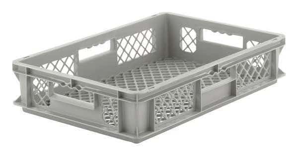 Vented & Stackable Straight Wall Storage Container, 5.2 gal, 15-3/4 in L x 11-7/8 in W x 8-3/4 in H