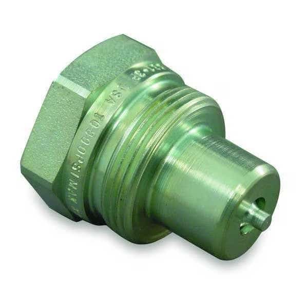 Hydraulic Quick Connect Hose Coupling, Steel Body, Thread-to-Connect Lock, 3/8"-18 Thread Size