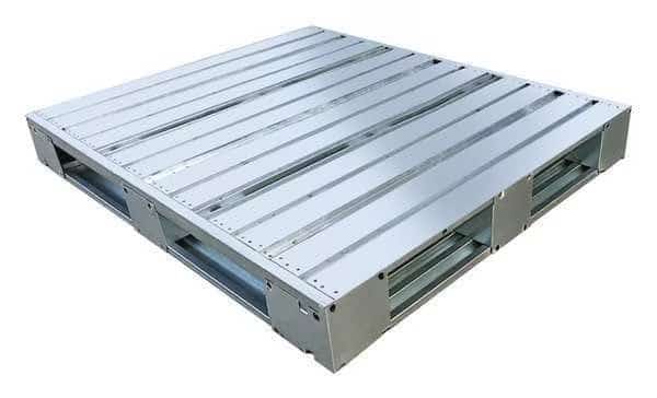 Galvanized steel Pallet, 48 in L, 40 in W, 5 3/8 in H, 10,000 lb Dynamic